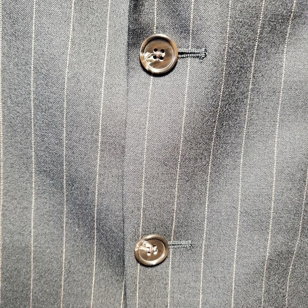VTG‎ Lauren Ralph Lauren Pinstripe Blazer Jacket 42T Wool Alpaca Made in Canada